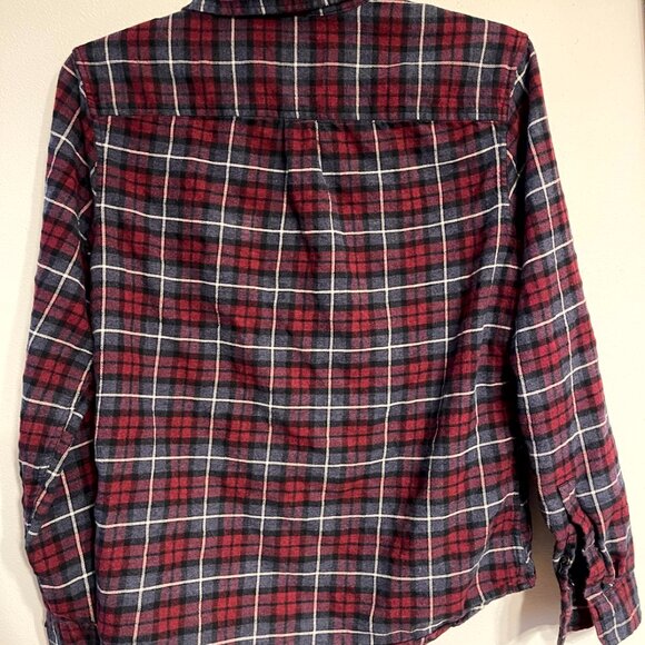 Goodfellow & Co Men's Plaid Flannel Shirt Size Medium Red, Blue, White - Picture 5 of 7